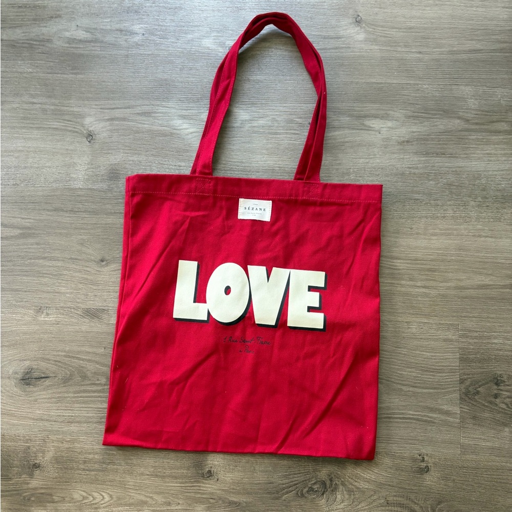NEW Sezane LOVE Tote Bag